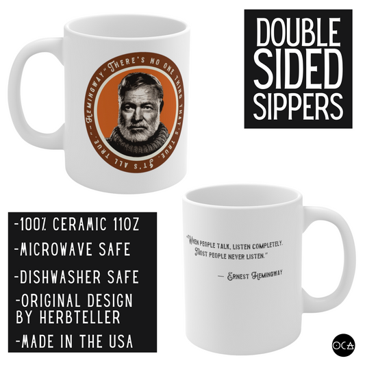 Hemingway Mug (Doublesided/2 Color Options)