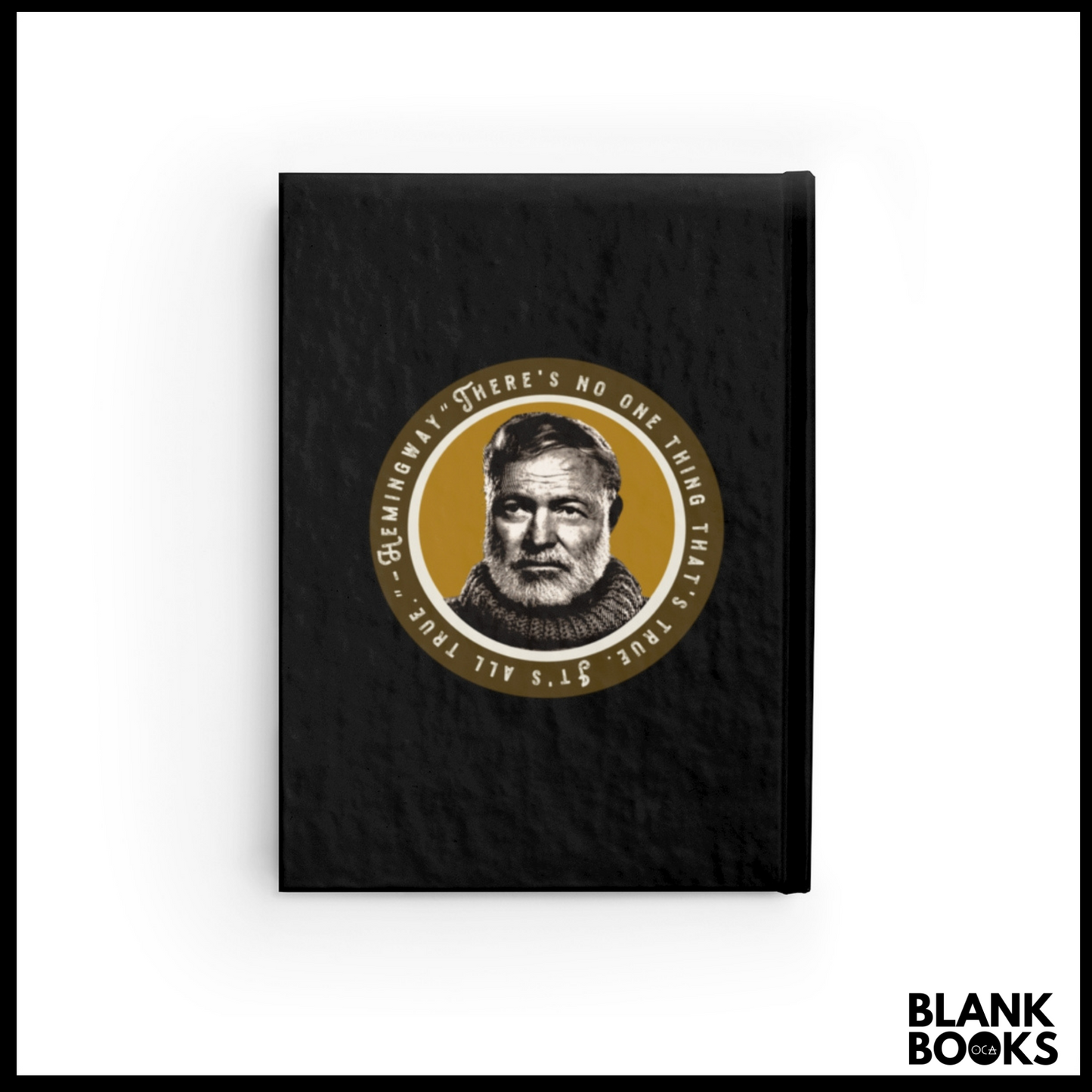 Hemingway Notebook (Doublesided Design Blank Book/2 Color Options)