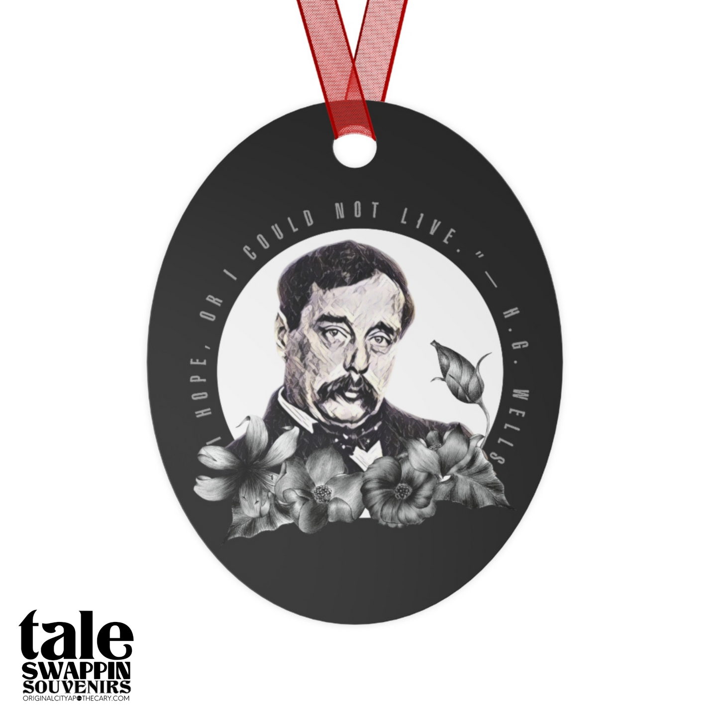 H.G. Wells Ornament (Doublesided/2 Design Options) Herbteller Tale Swappin Souvenir