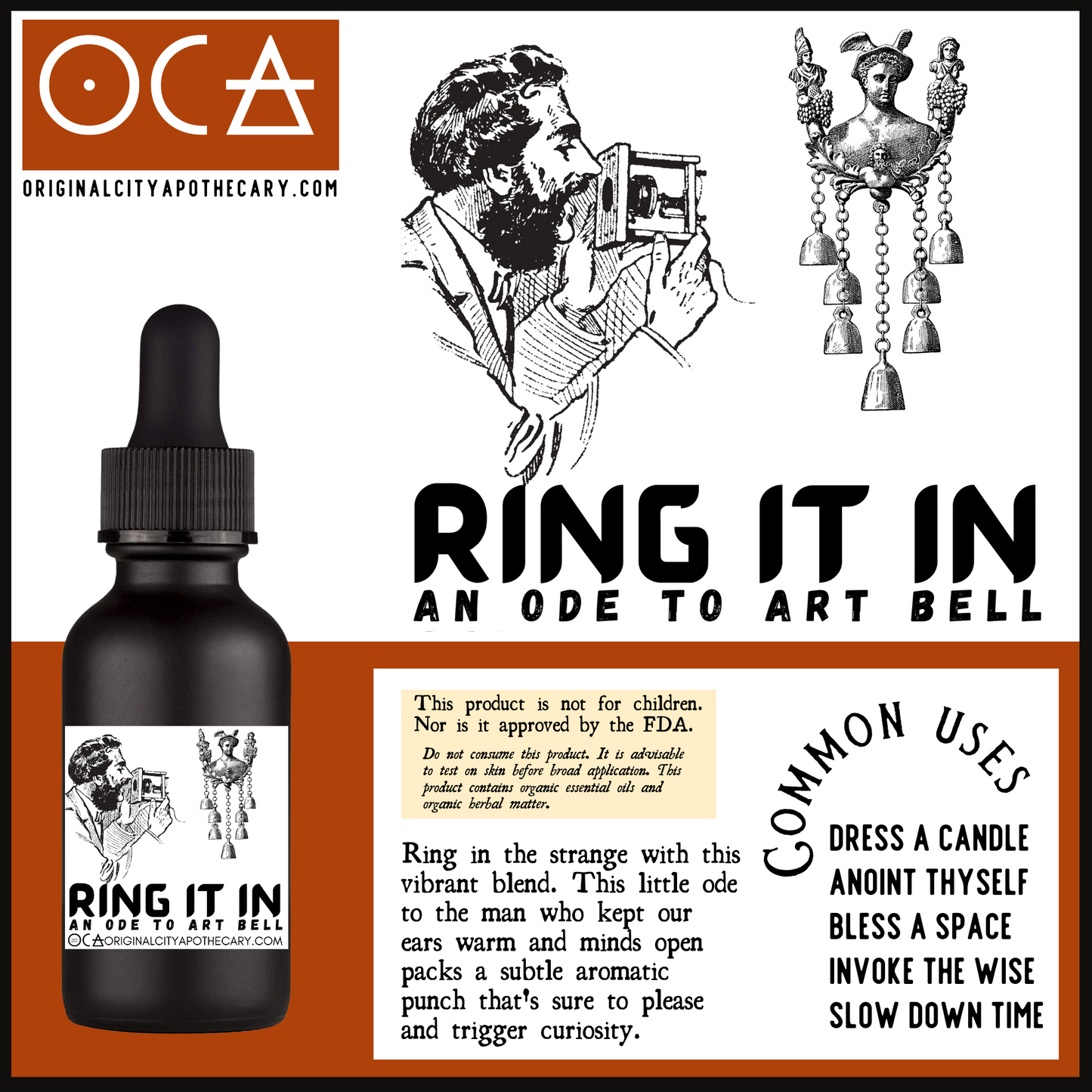 Ring it In, An Ode to Art Bell Herbal Perfume/Oil/Cologne