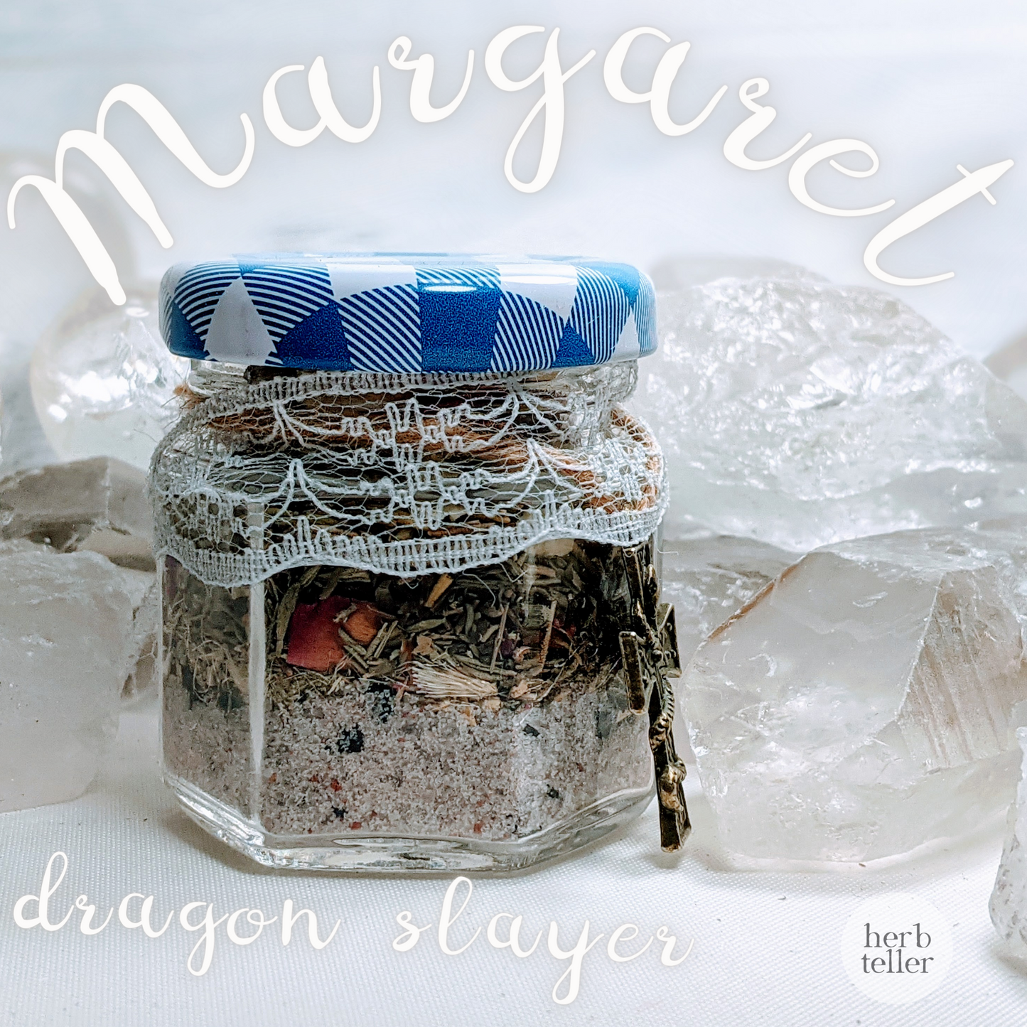 Saint Margaret the Dragon Slayer Herbmusement (Tea/Oil/Stones/Herbtention) Ritual Set