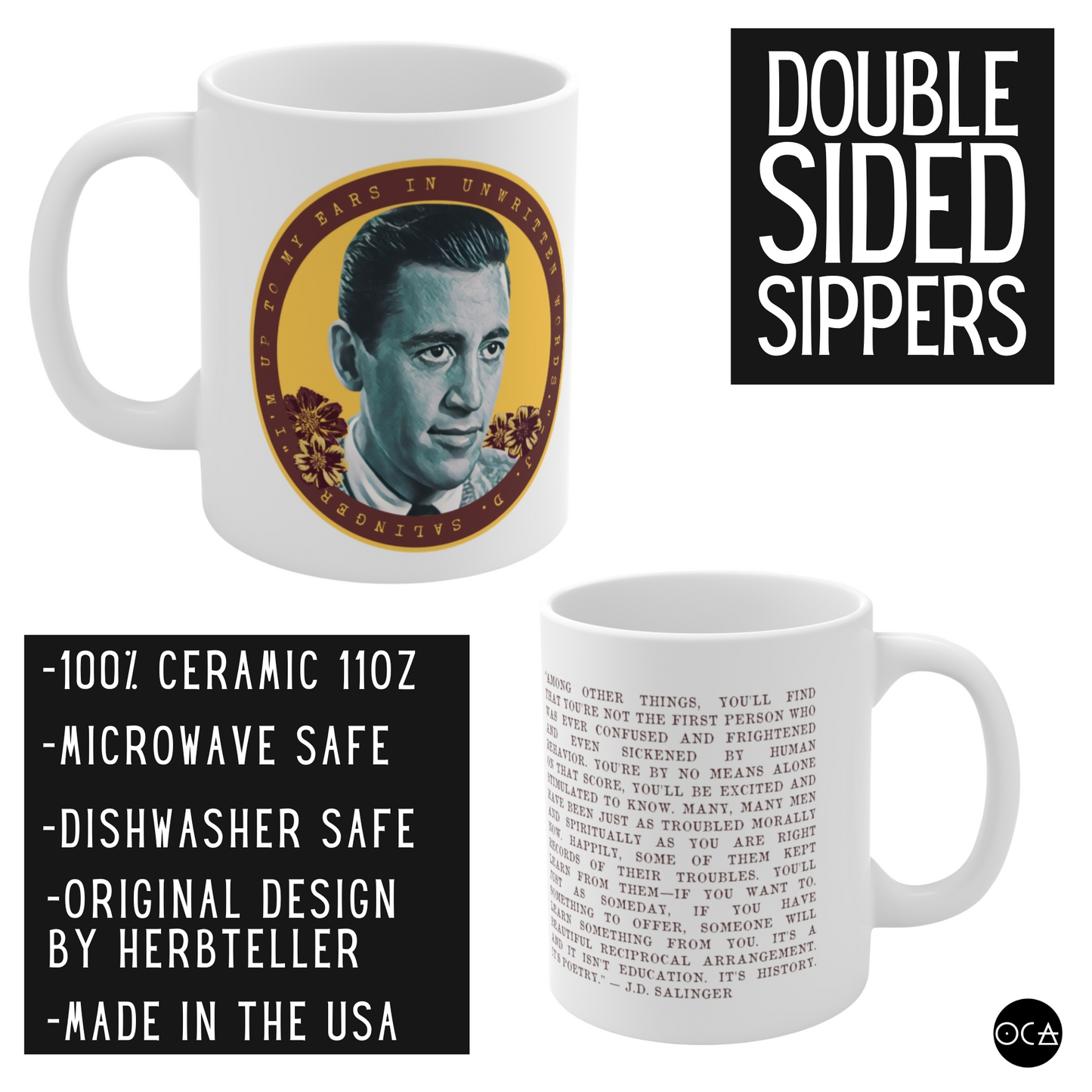 J.D. Salinger Mug (Doublesided)