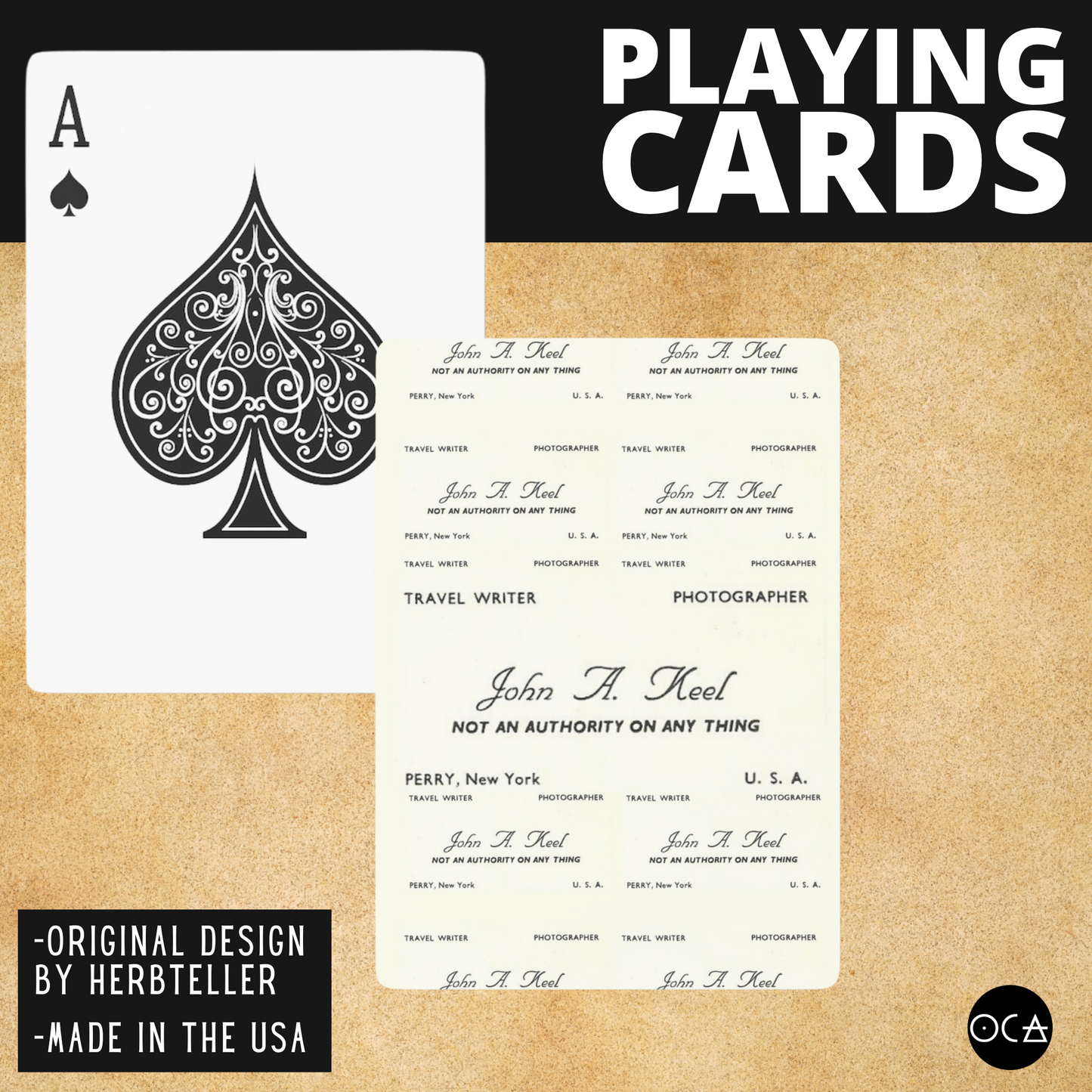 John A. Keel Playing Cards | Herbteller Cartomancy Printable Included
