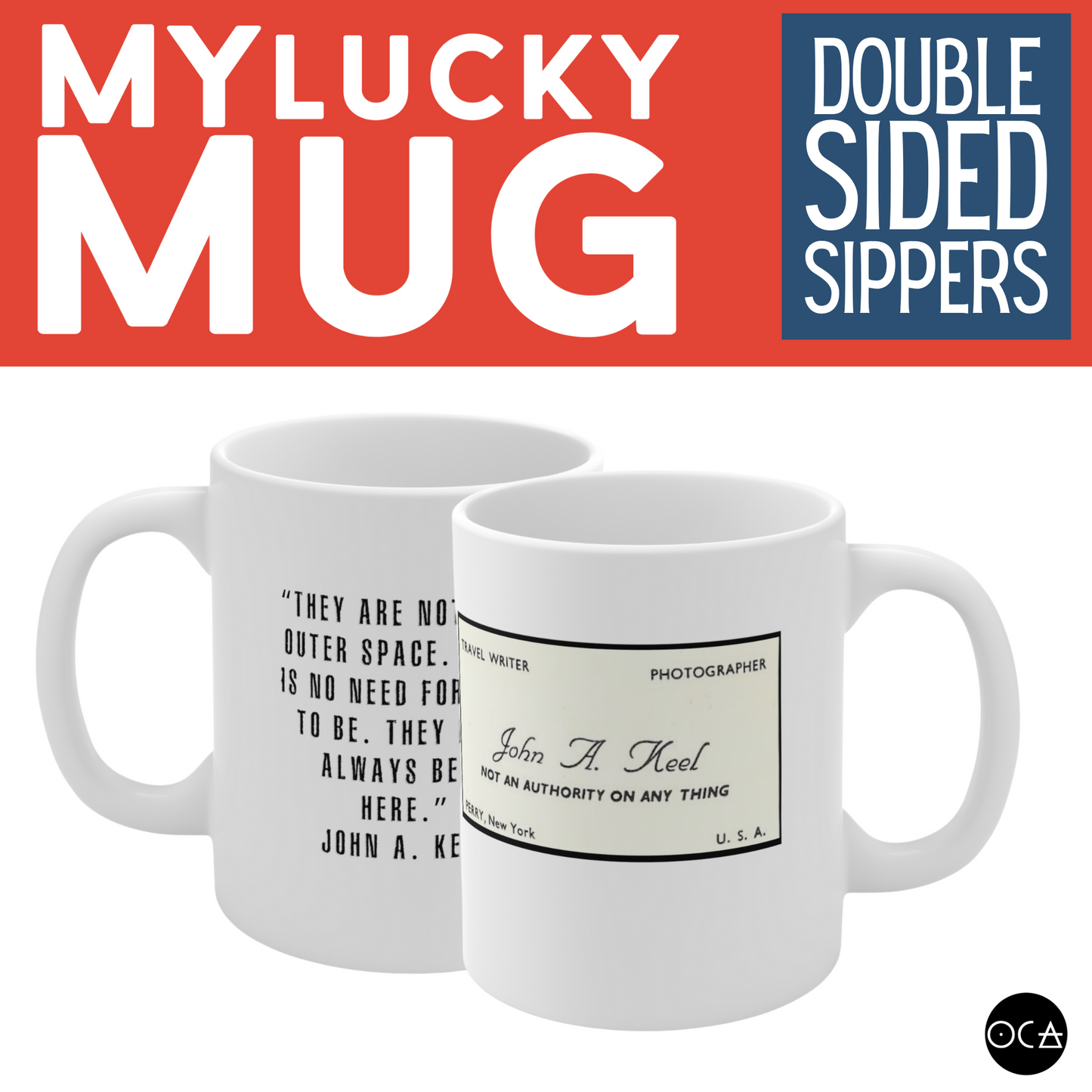 John A. Keel Mug (Doublesided/2 Color Options) Herbteller Lucky Mugs