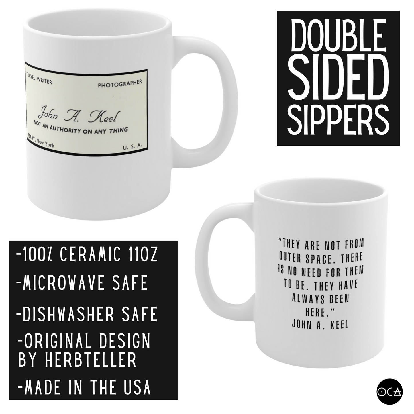 John A. Keel Mug (Doublesided/2 Color Options) Herbteller Lucky Mugs