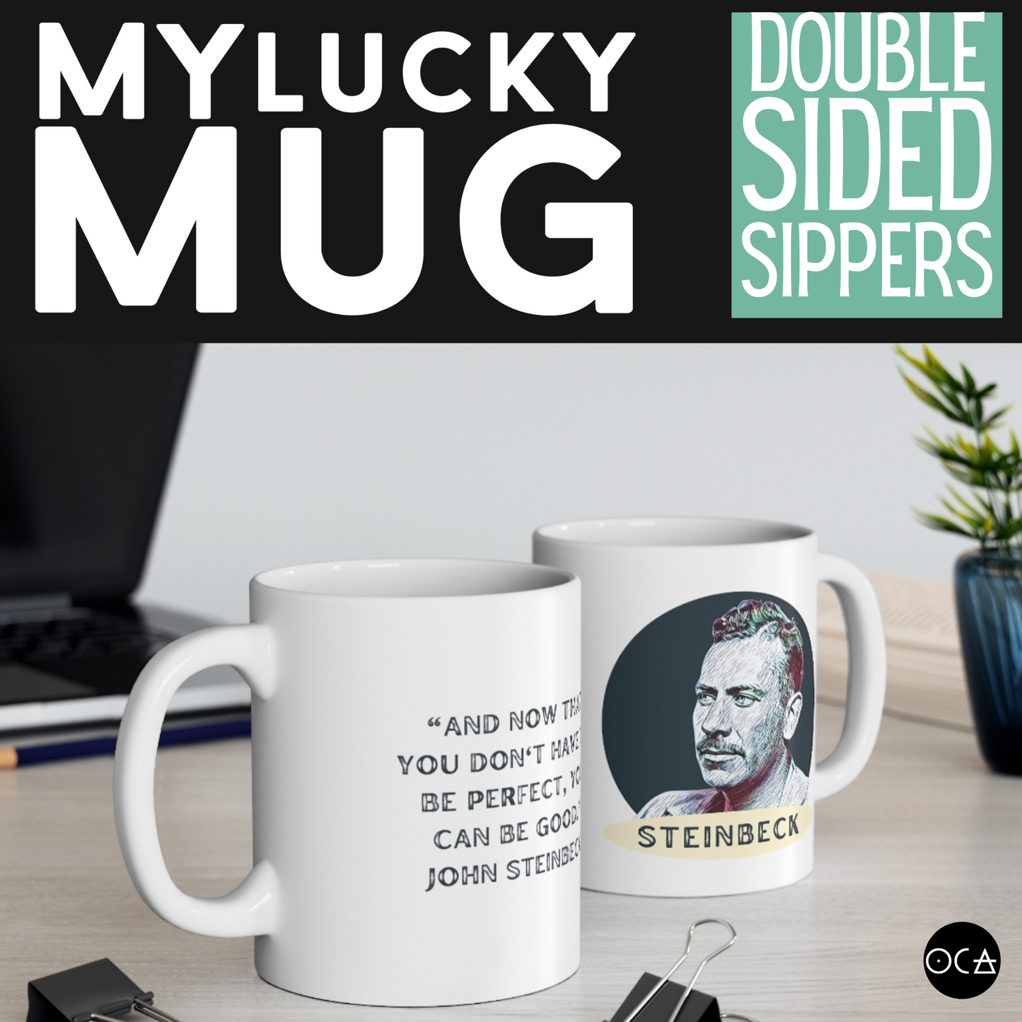John Steinbeck Mug (Double Sided)