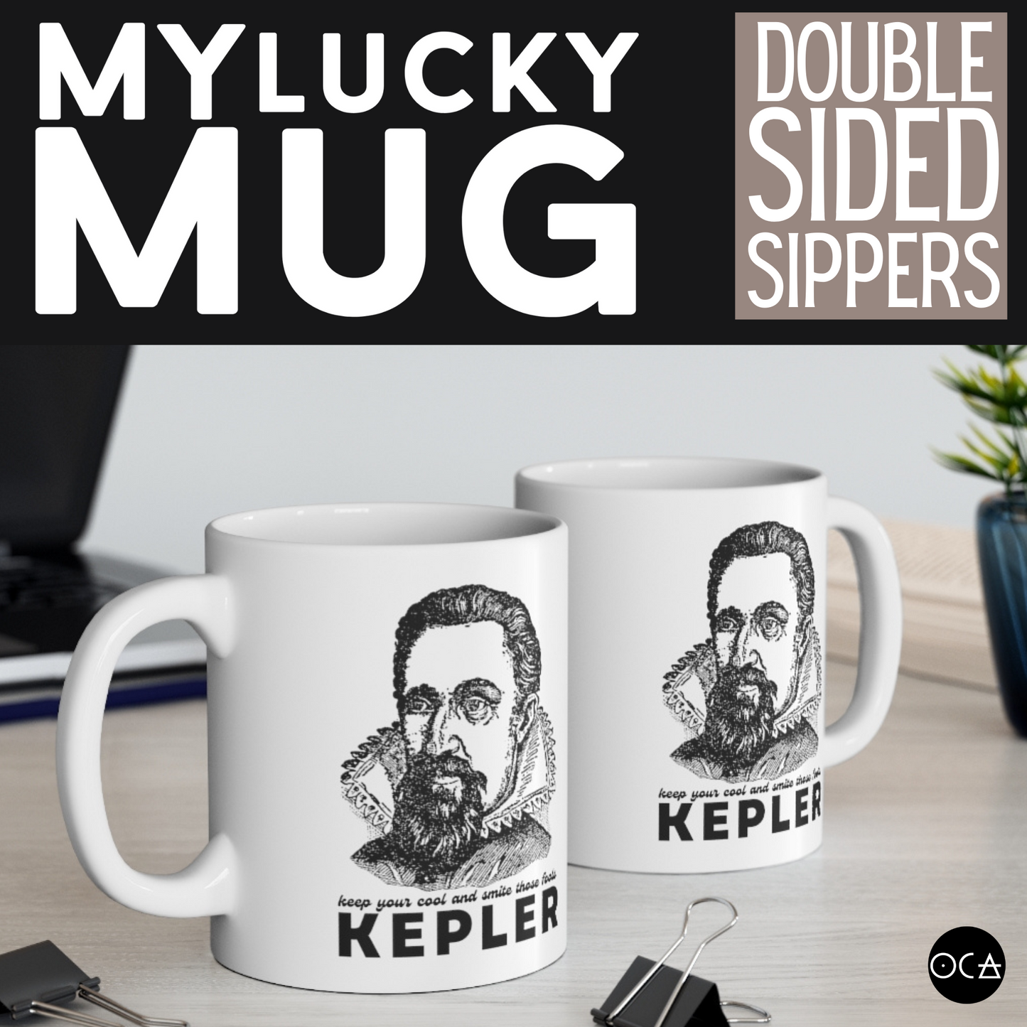 Johannes Kepler Mug (Double-Sided Sipper)