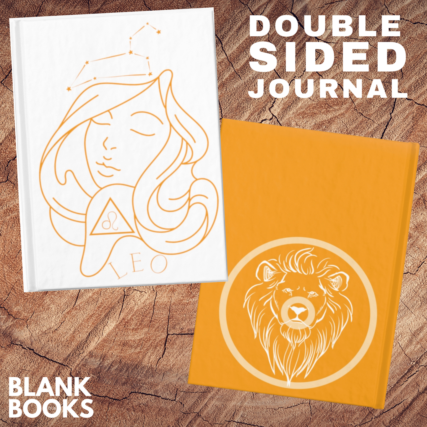 Leo/Sun Journal (Doublesided Design Blank Book)