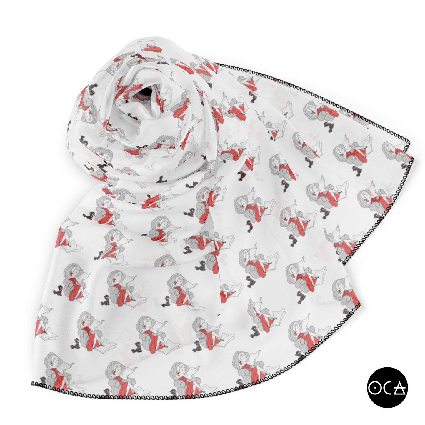 Storyscarf: Little Lady Reader (Sheer Scarf/Multiple Colors)