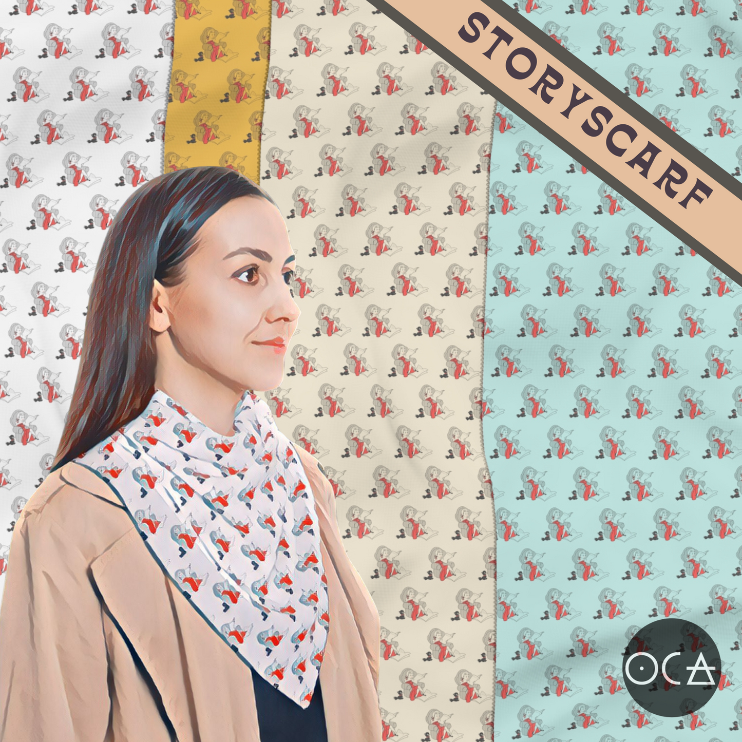 Storyscarf: Little Lady Reader (Sheer Scarf/Multiple Colors)