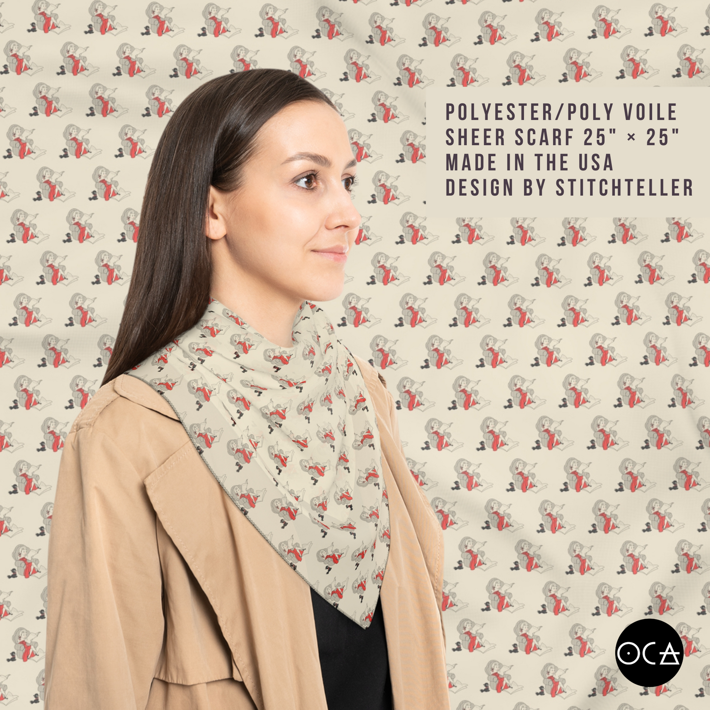 Storyscarf: Little Lady Reader (Sheer Scarf/Multiple Colors)