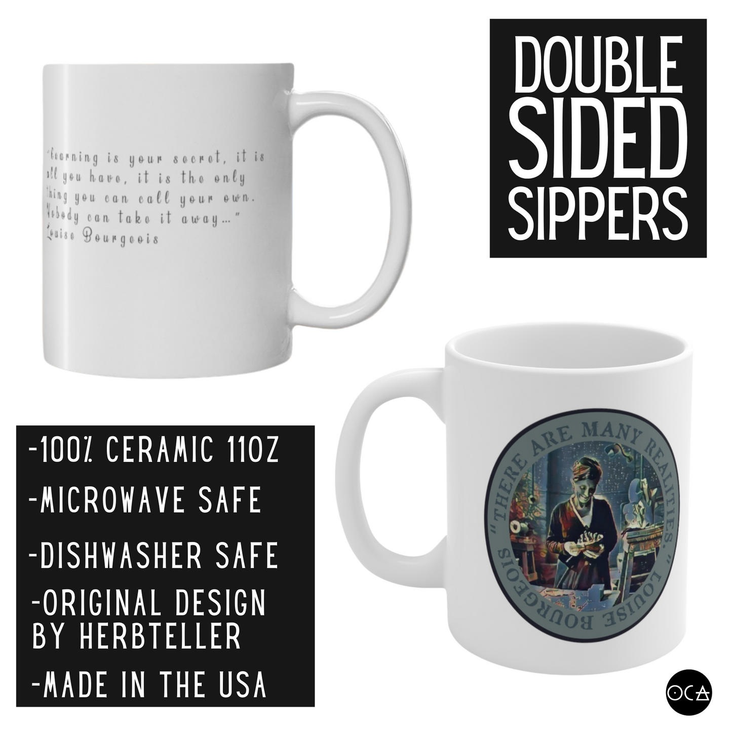Louise Bourgeois  Doublesided Mug (2 Different Design Options)