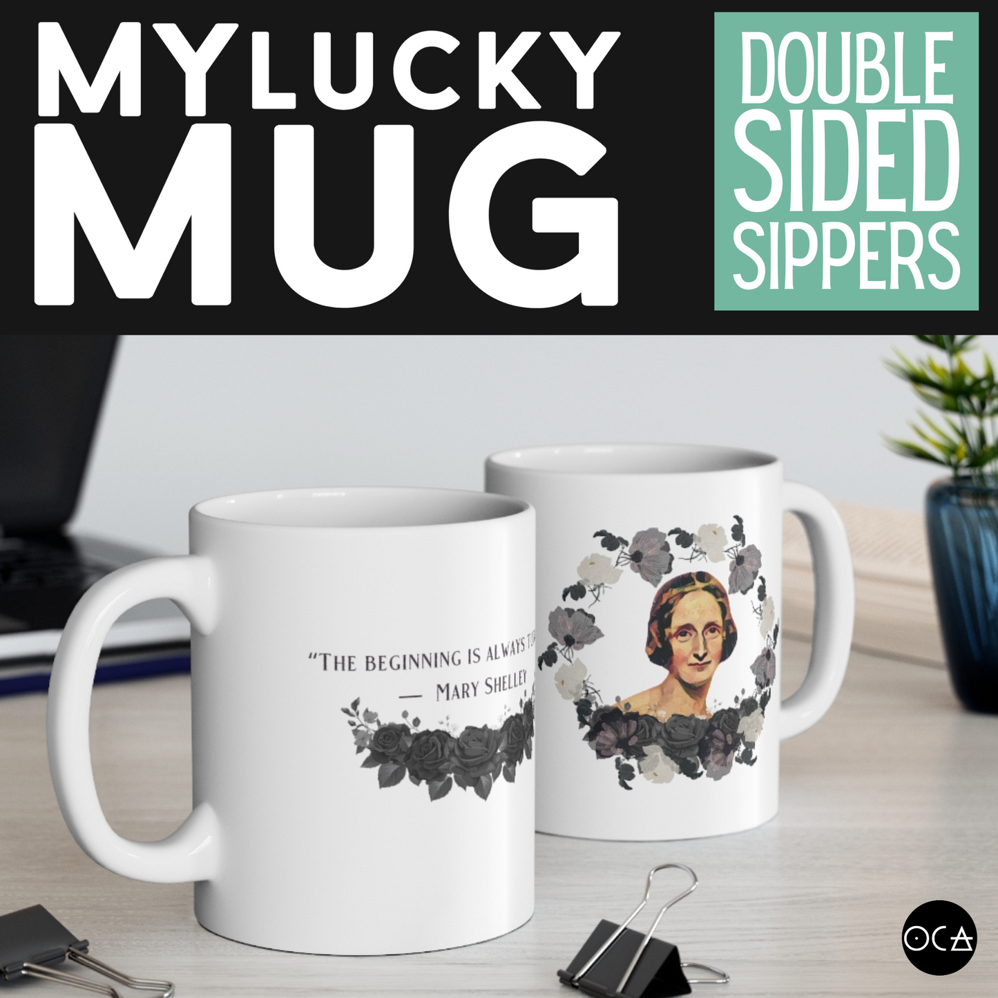 Mary Shelley Mug (Doublesided/2 Color Options)