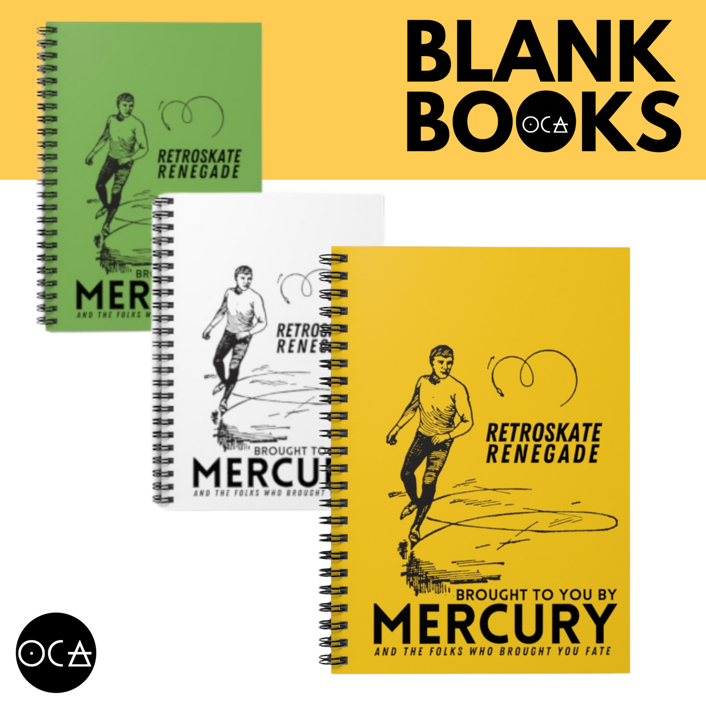 Mercury Retroskate Renegade Notebook (Blank Book)