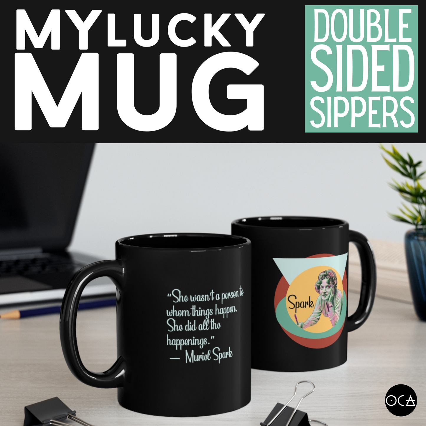 Muriel Spark Mug (Doublesided/2 Color Options)