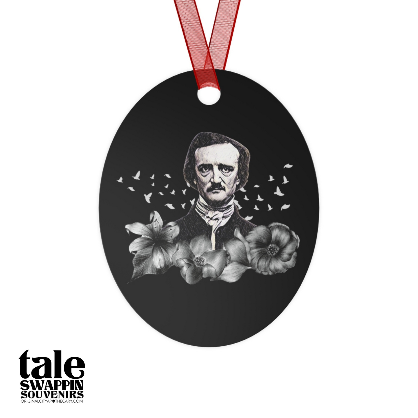 Edgar Allan Poe Ornament (Doublesided) Herbteller Tale Swappin Souvenir