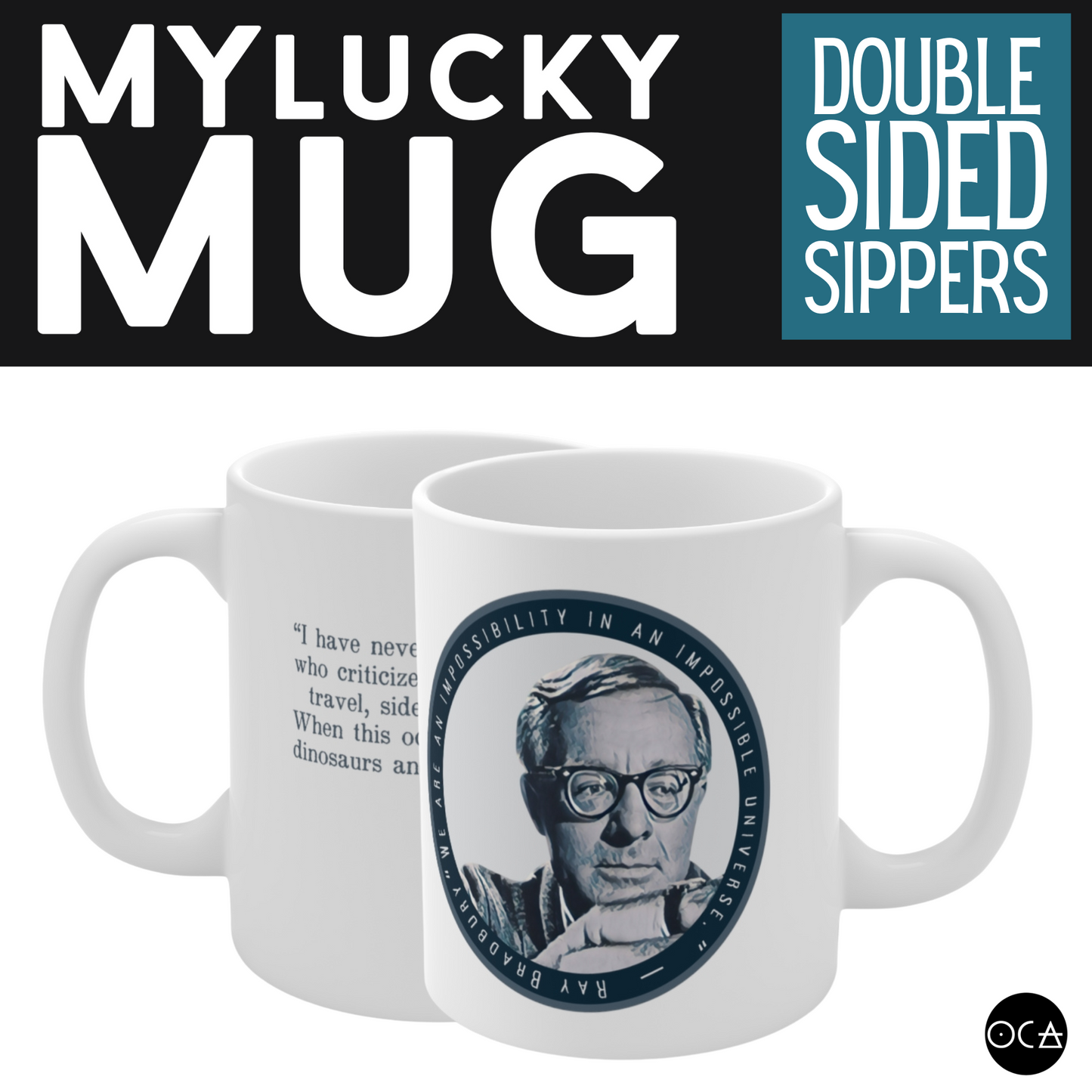 Ray Bradbury Mug (Doublesided/2 Options)