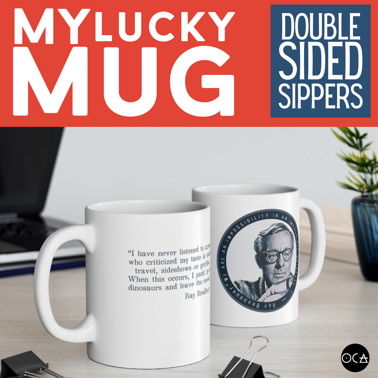 Ray Bradbury Mug (Doublesided/2 Options)