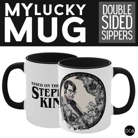 Stephen King Mug (Doublesided/2 Color Options) Herbteller Lucky Mugs | Gifts for Writers, Readers and Taleswappers