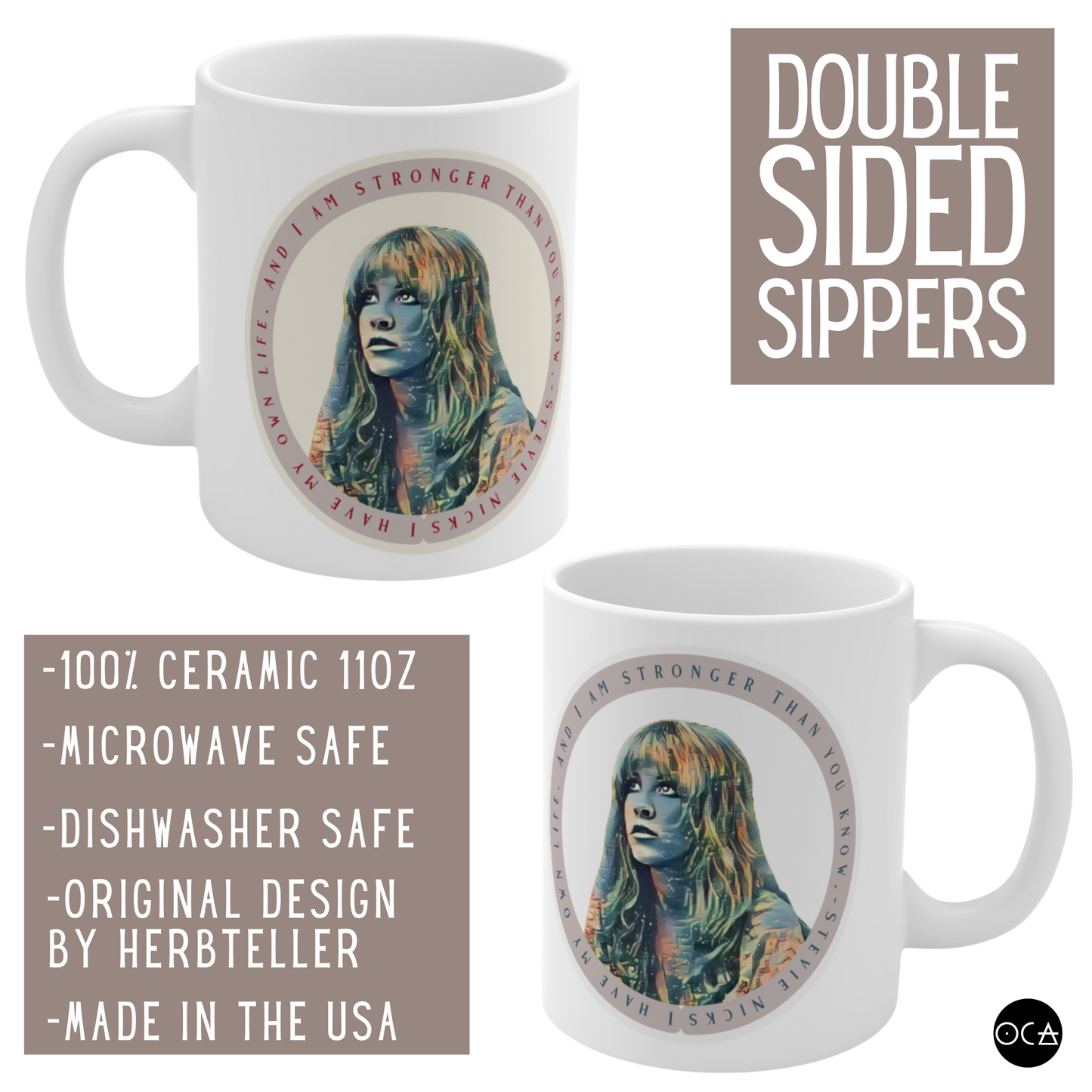 Stevie Nicks Mug (Doublesided/2 Color Options)