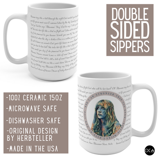 Stevie Nicks Mug (Doublesided/15 ounce)