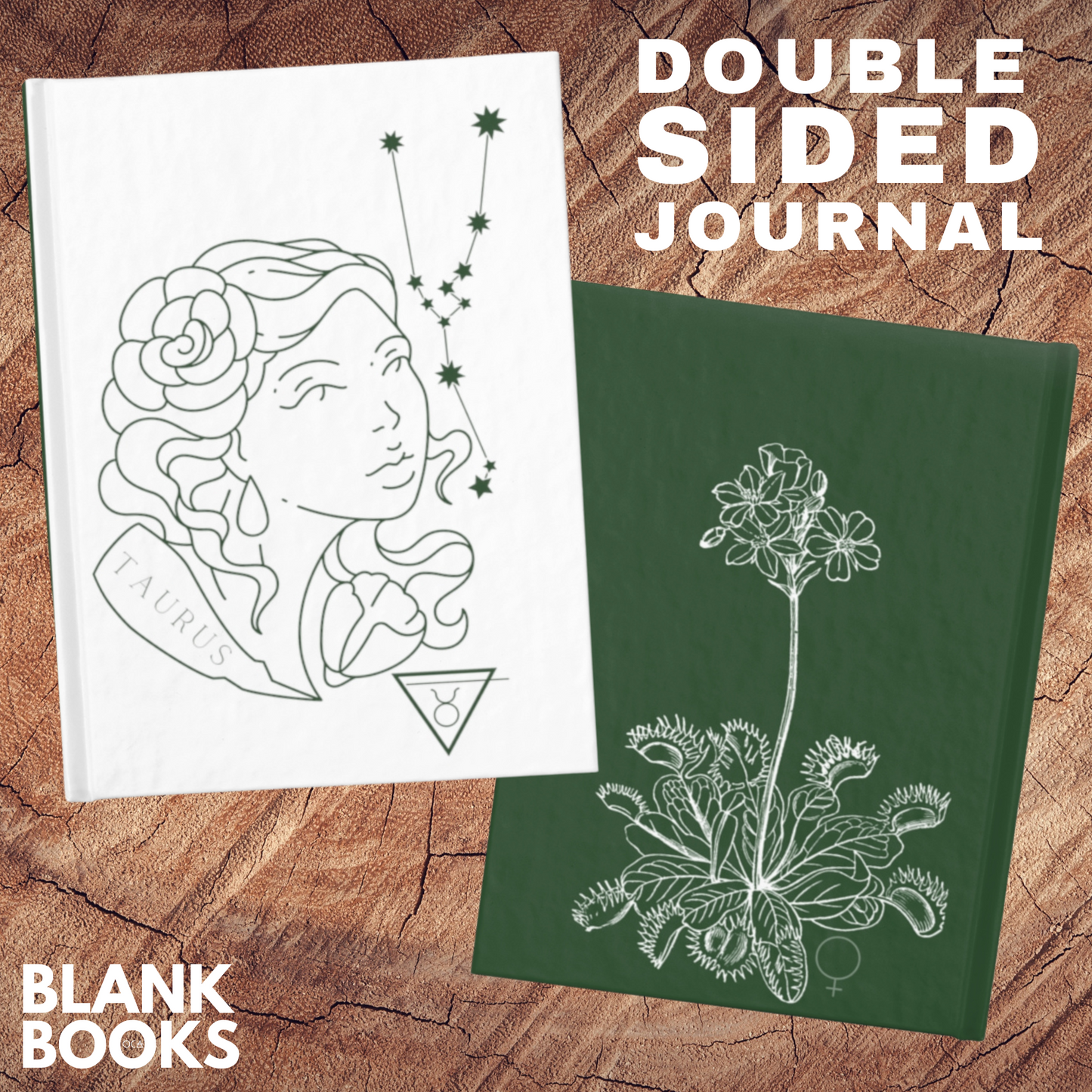 Taurus/Venus Journal (Doublesided Design Blank Book)