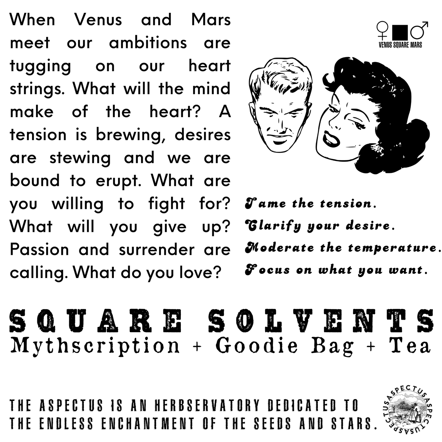 Venus meets Mars Aspectus Set (Venus conjunct Mars/Venus square Mars Ritual Herbkit)