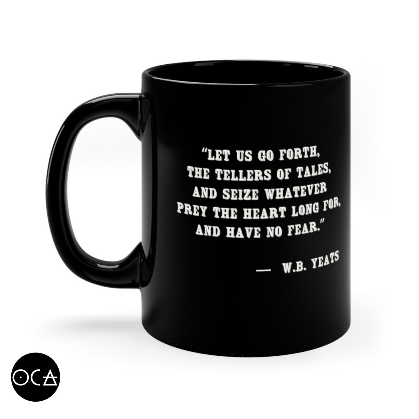 William Butler Yeats Mug (Doublesided/2 Color Options) Herbteller Lucky Mugs | Gifts for Writers, Readers, Tellers, and Taleswappers