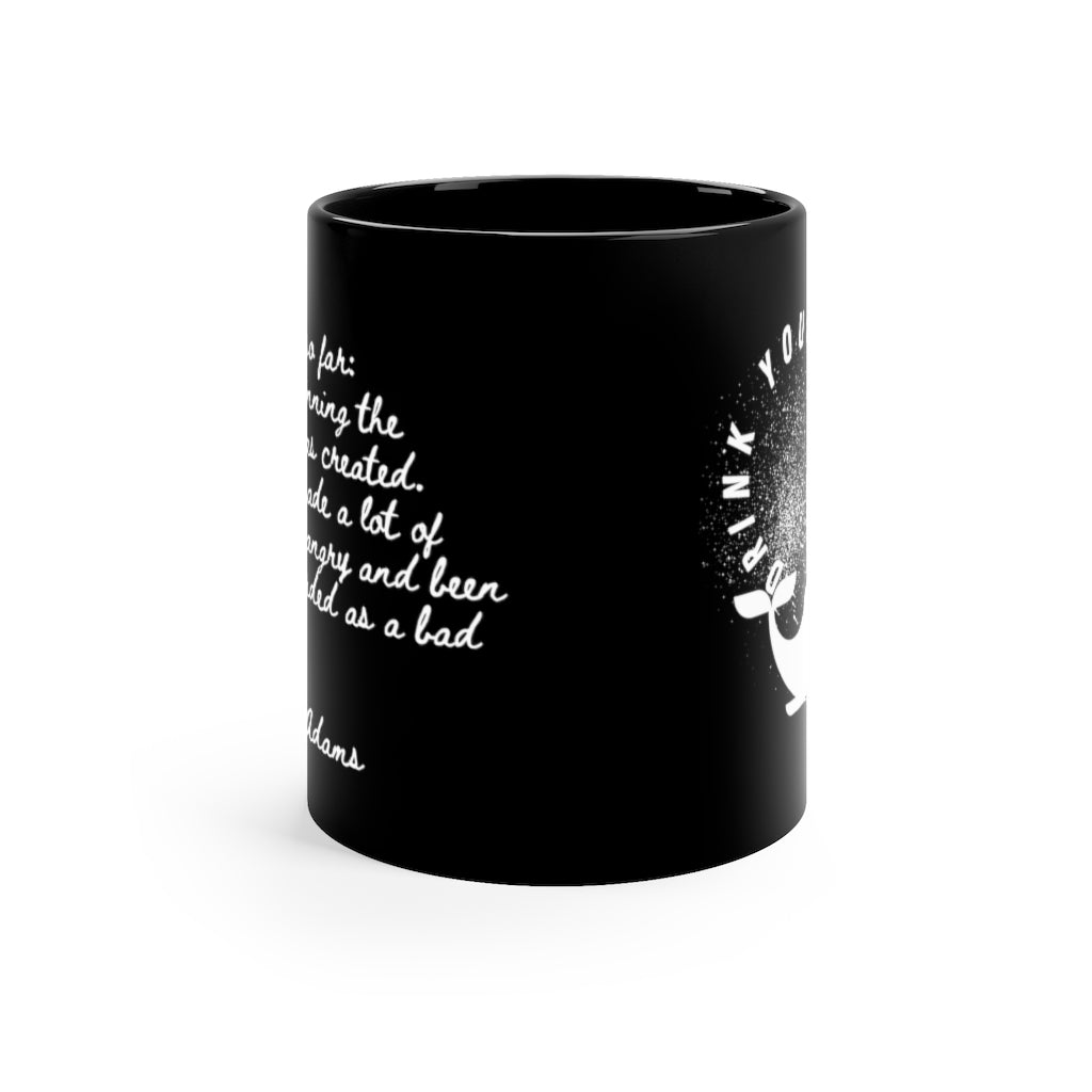 Hitchhikers Guide to the Galaxy Black Mug