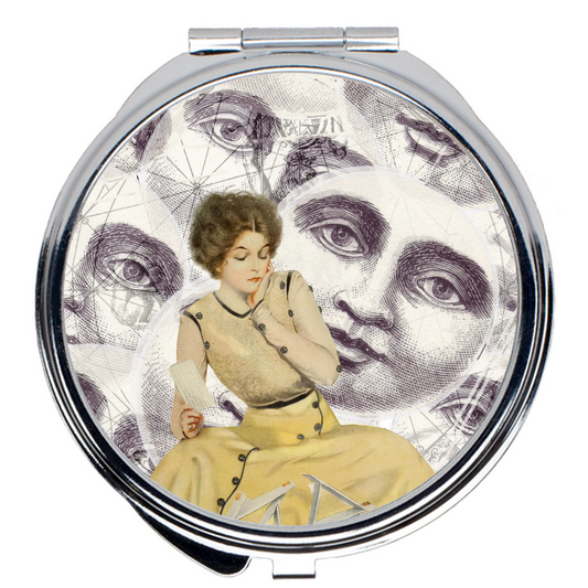 Message the Moon Compact Mirror