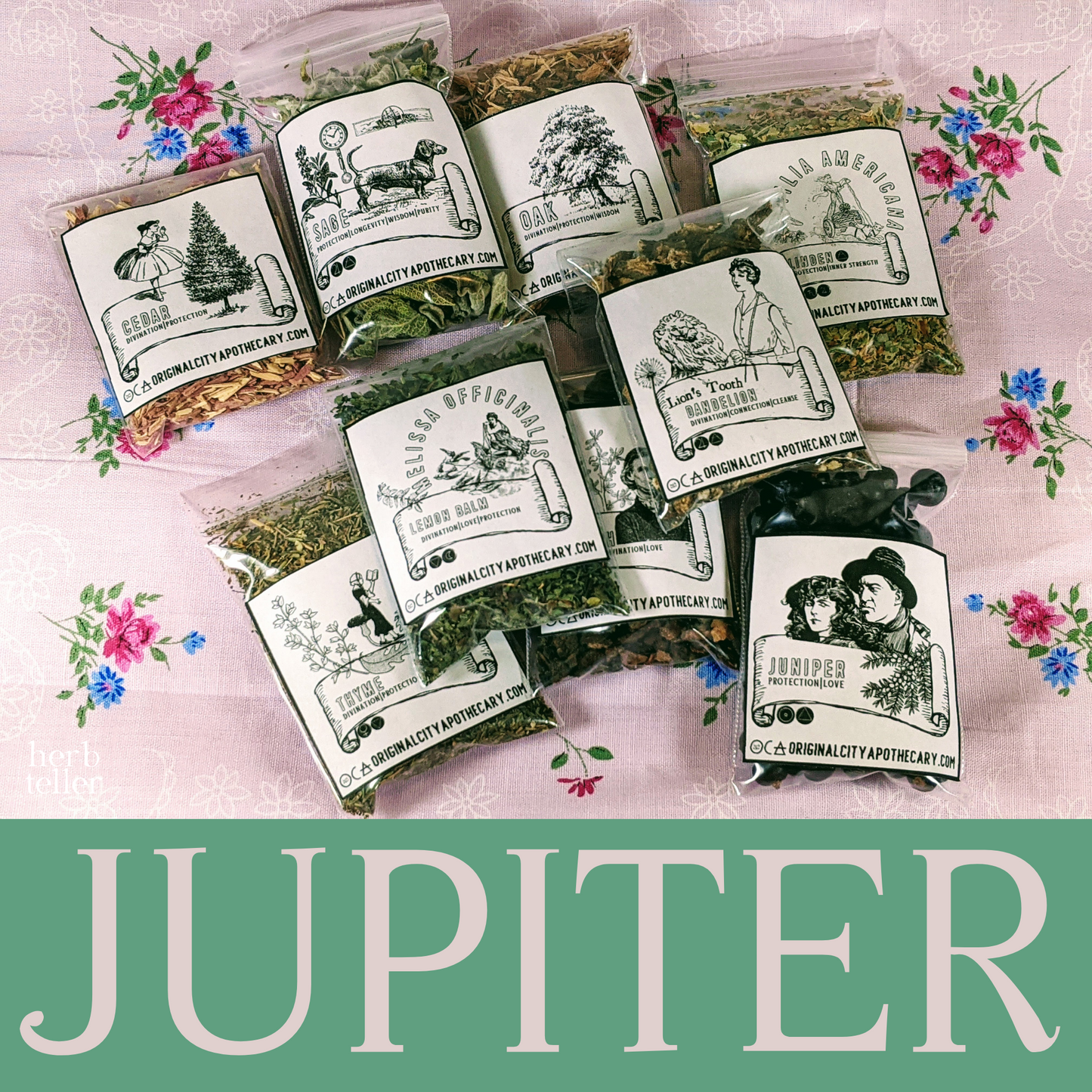 Herbmusement: Jupiter Ceremoment DIY (Tea/Incense/Ritual/Oil Set)