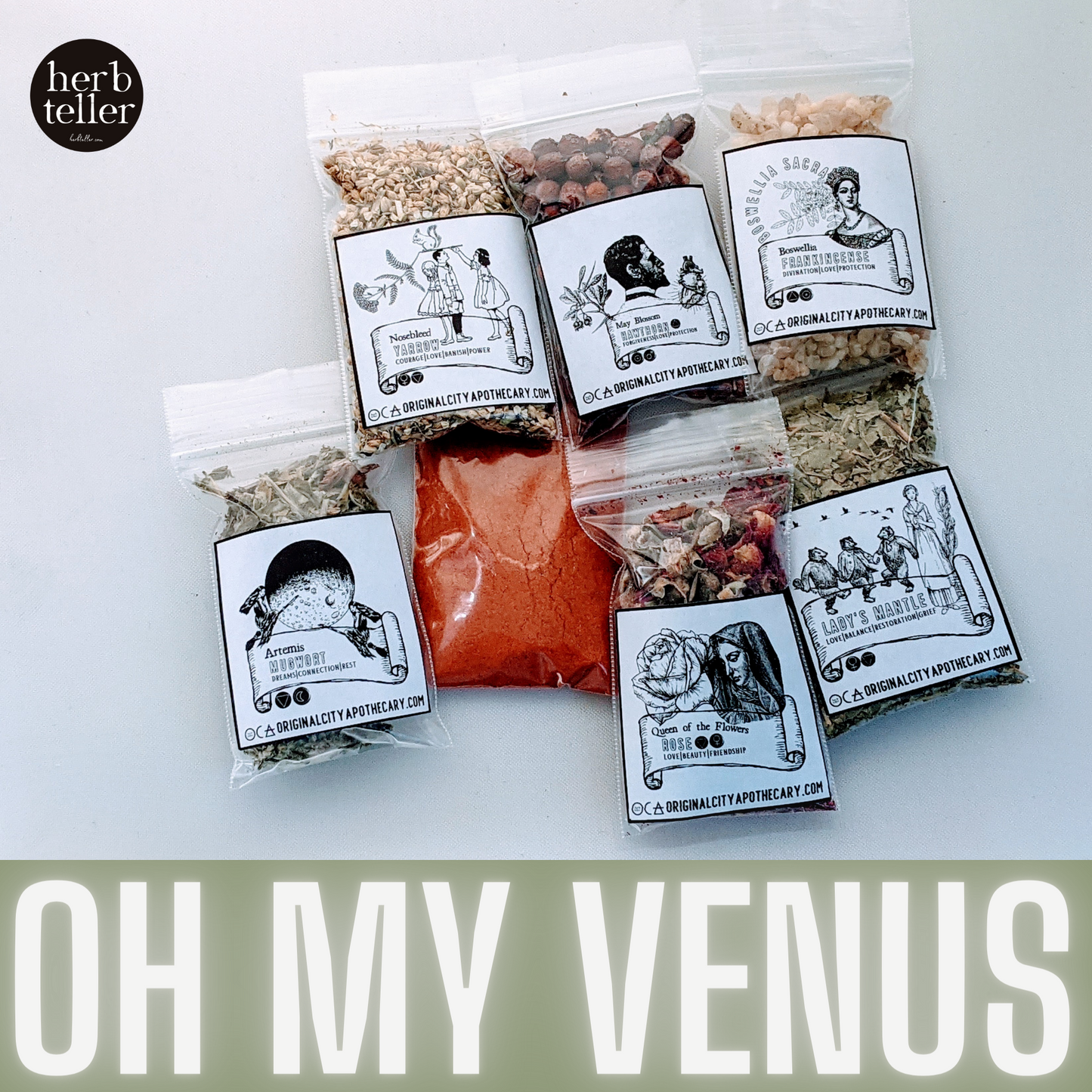 Herbmusement: Oh My Venus Ceremoment DIY (Tea/Incense/Ritual/Oil Set)