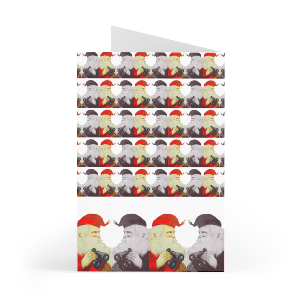 He's Looking For You Christmas Card Pack|  by Stitchteller