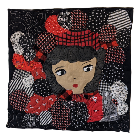 Lady Red Art Quilt (by Stitchteller)