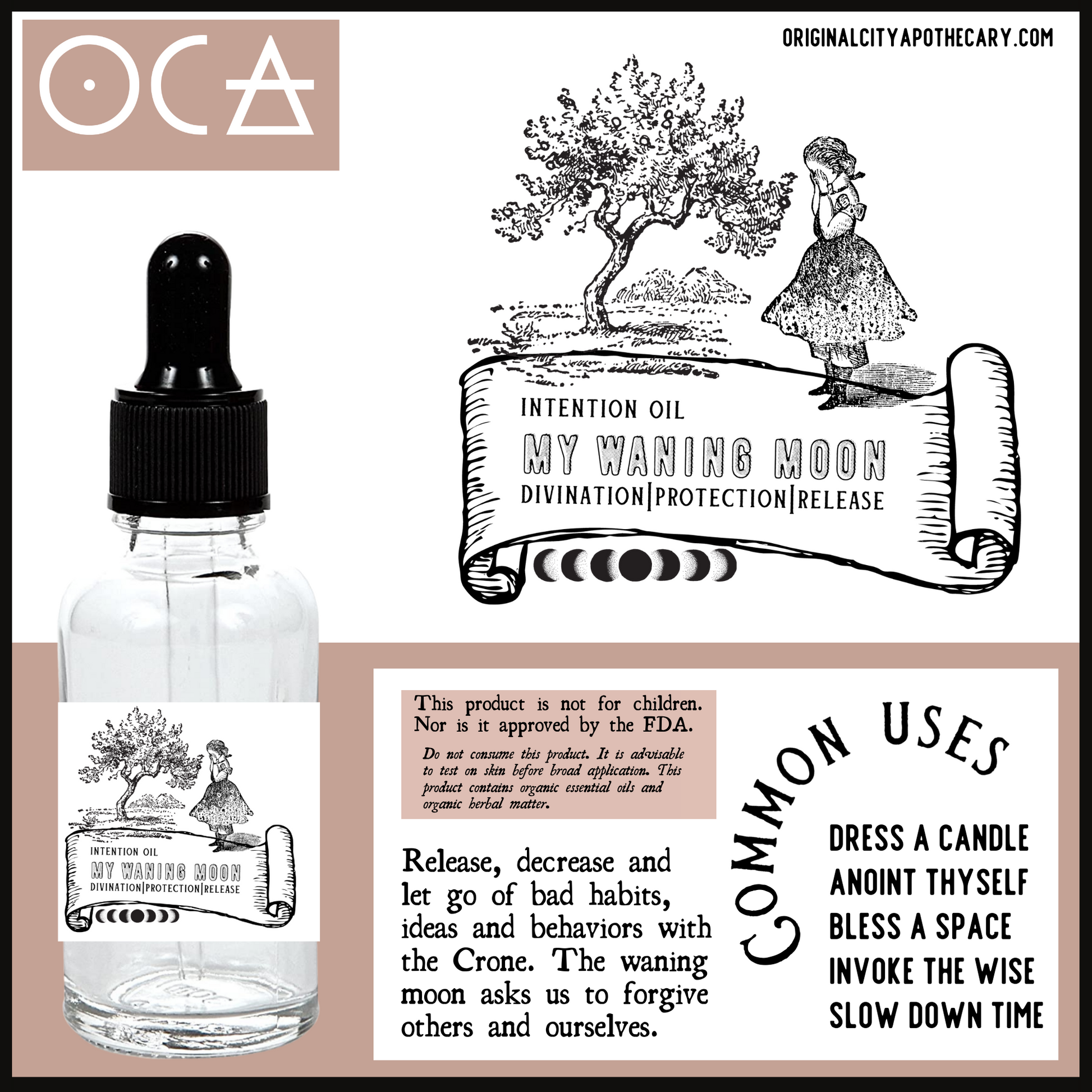 My Waning Moon Oil (Herbal Perfume/Oil) - Original City Apothecary