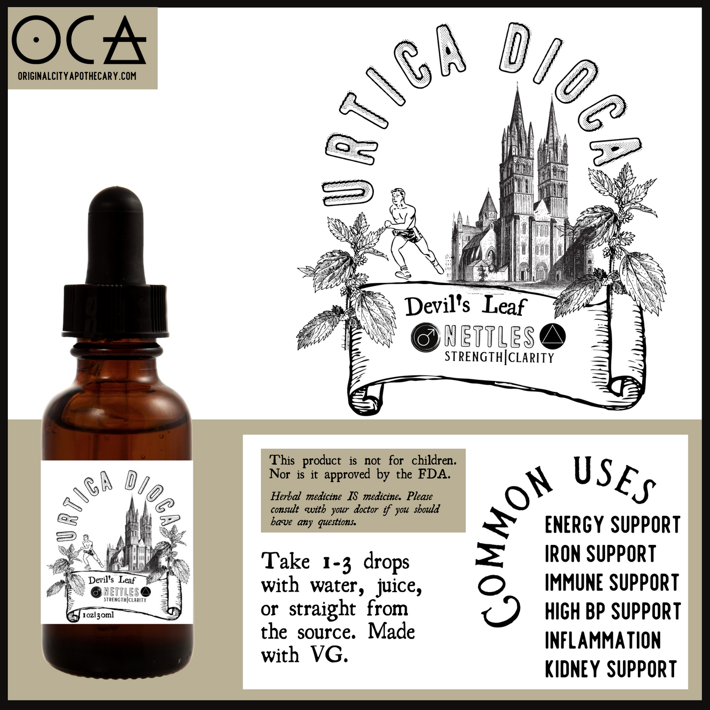 Nettles Herbal Tincture (alcohol free)