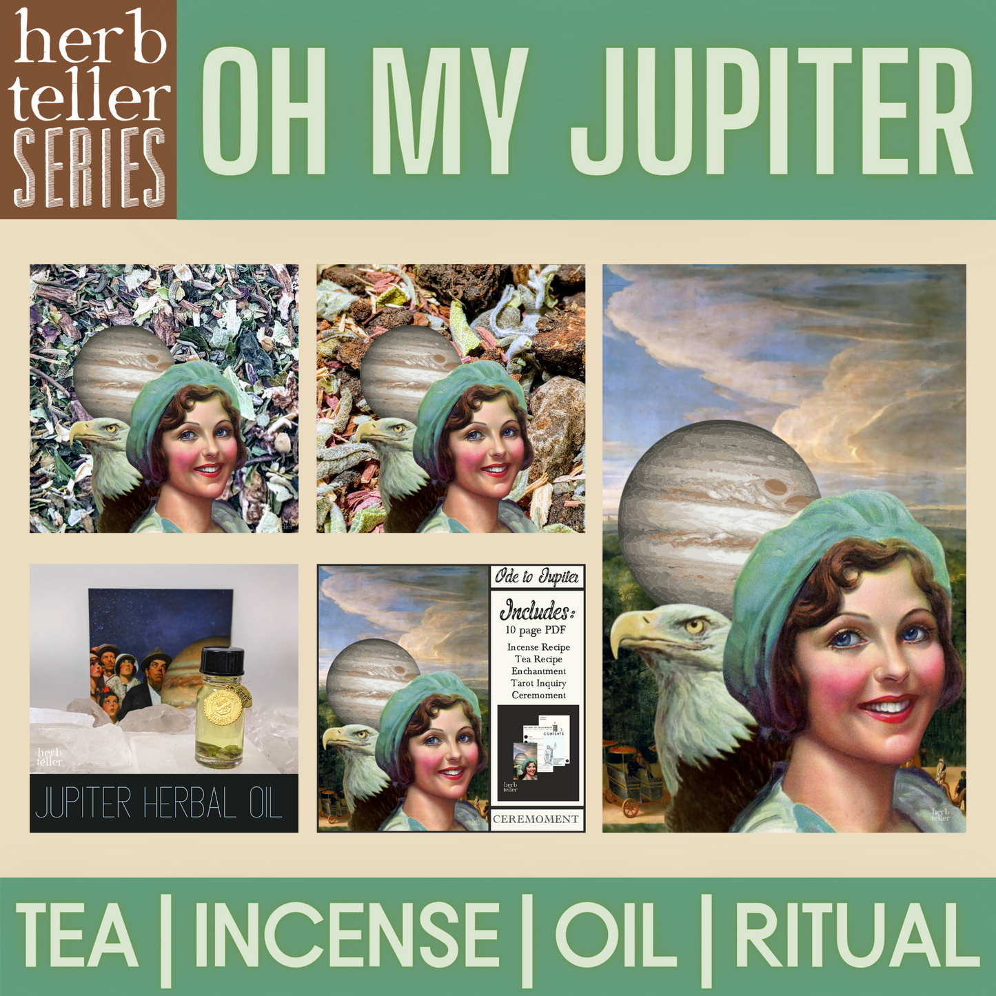 Oh My Jupiter Herbmusement (Tea/Oil/Incense) Ritual Set