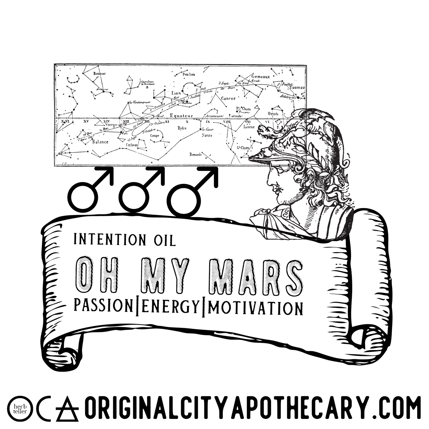 Oh My Mars Herbmusement (Tea/Oil/Incense) Ritual Set