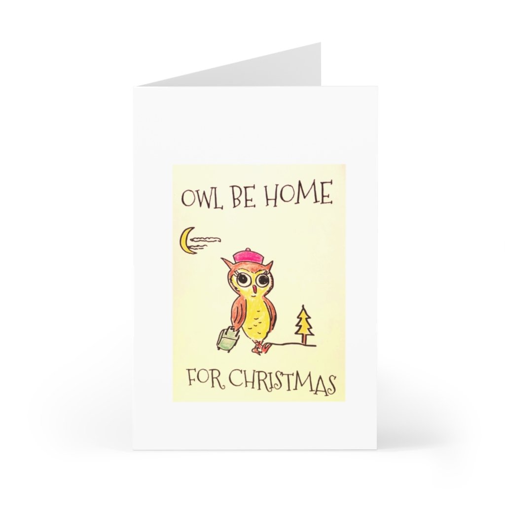 Owl Be Home Greeting Card (Original Art by Green Camel Press)