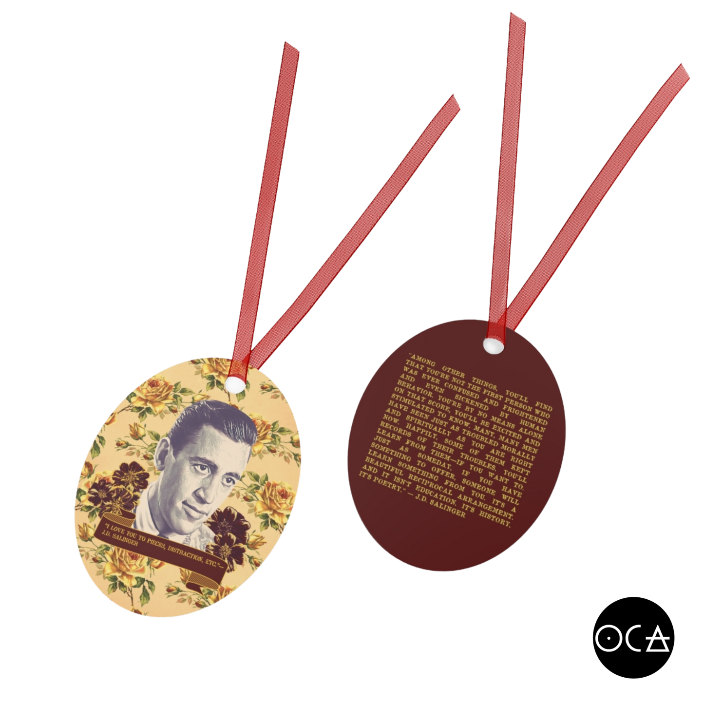 J. D. Salinger Ornament (Doublesided/2 Design Options) Herbteller Tale Swappin Souvenir