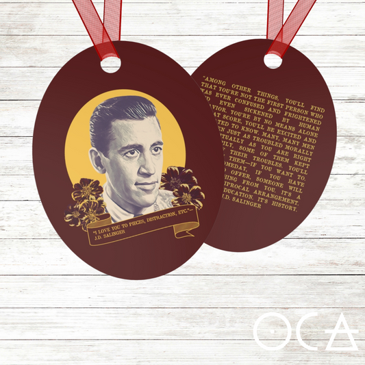 J. D. Salinger Ornament (Doublesided/2 Design Options) Herbteller Tale Swappin Souvenir