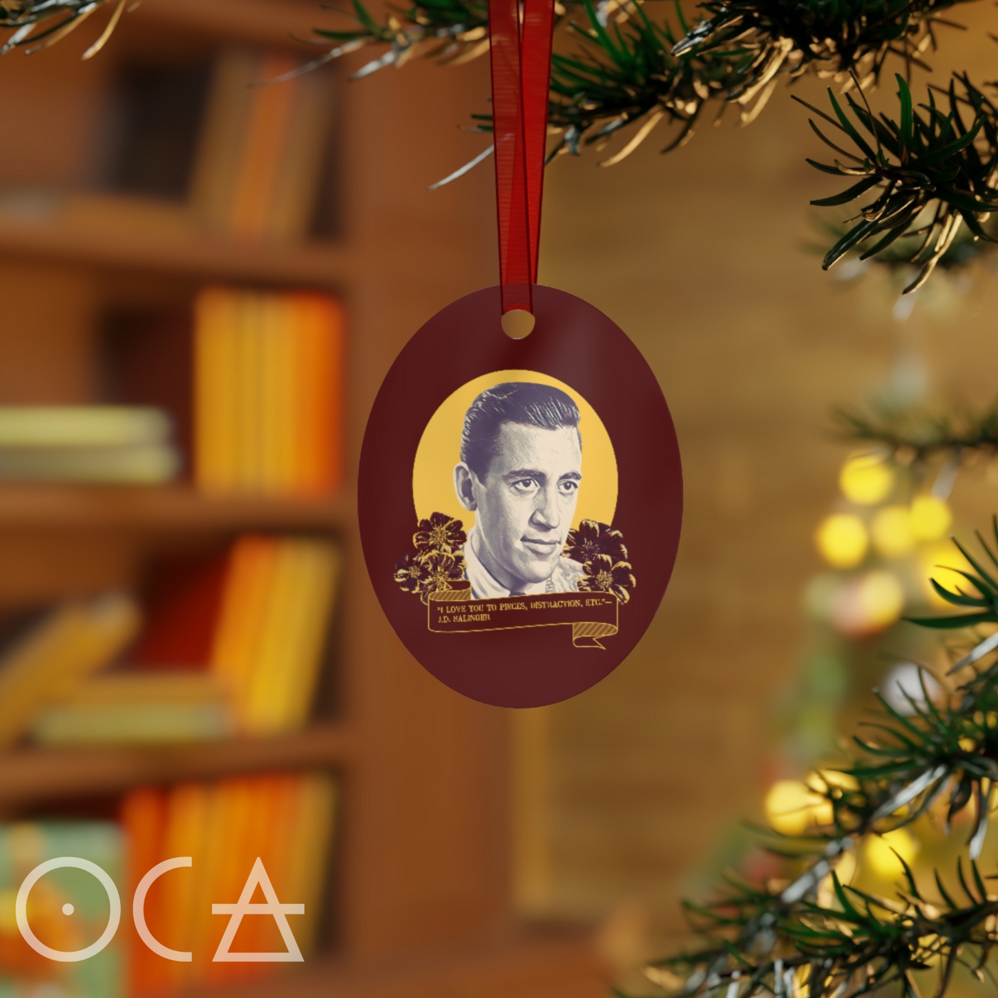J. D. Salinger Ornament (Doublesided/2 Design Options) Herbteller Tale Swappin Souvenir