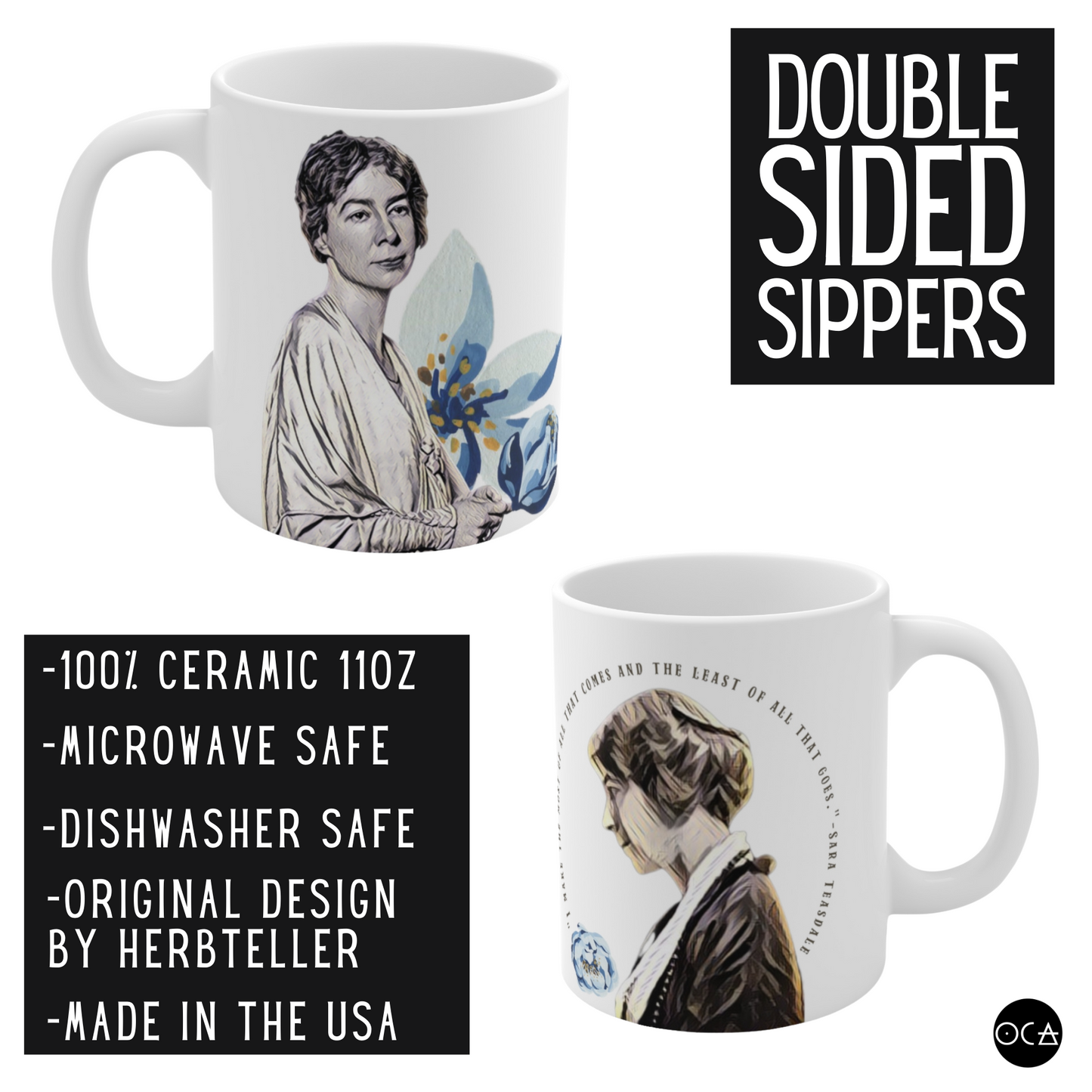 Sara Teasdale Mug (Double Sided)