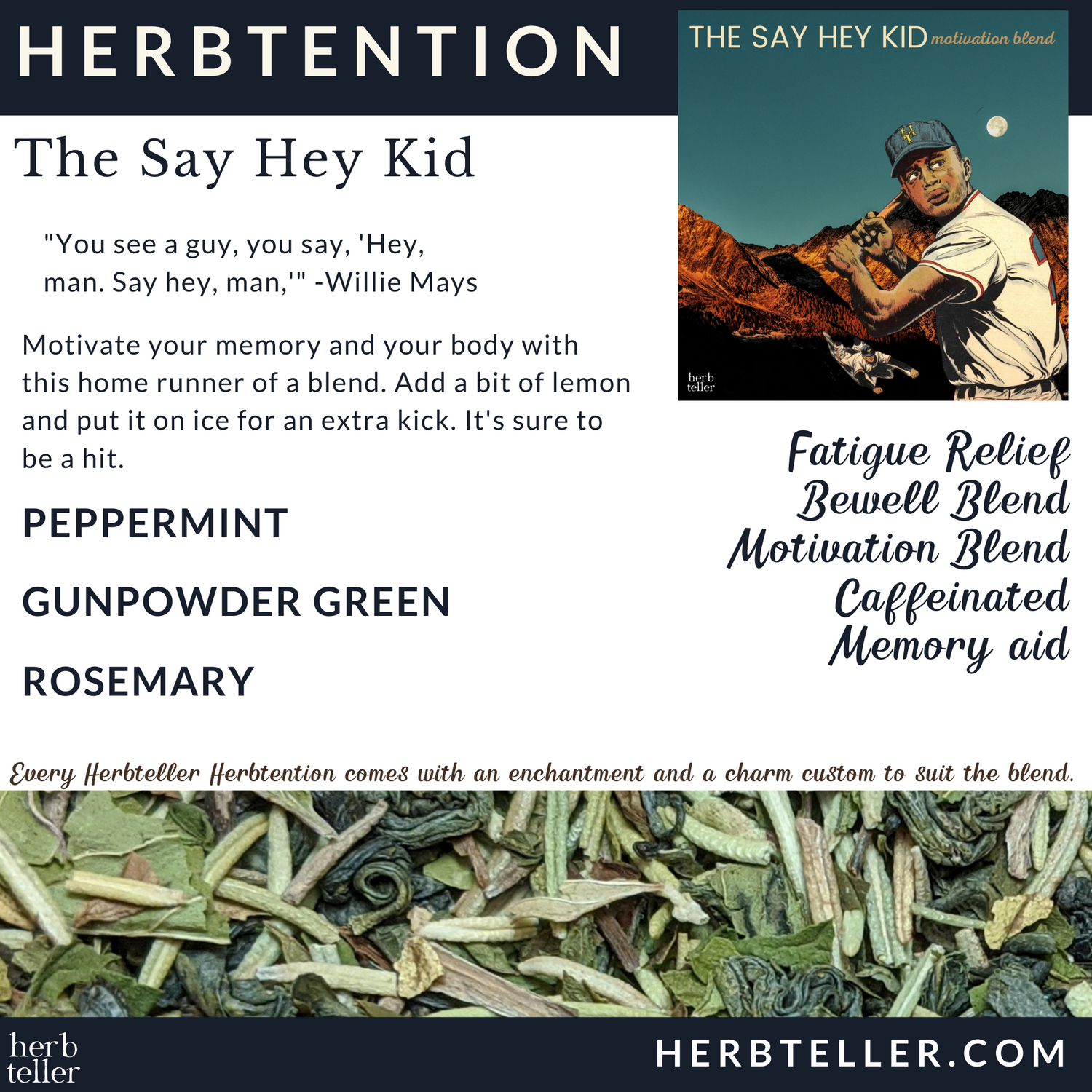 Say Hey Kid Herbal Tea (Motivation Blend) - Original City Apothecary