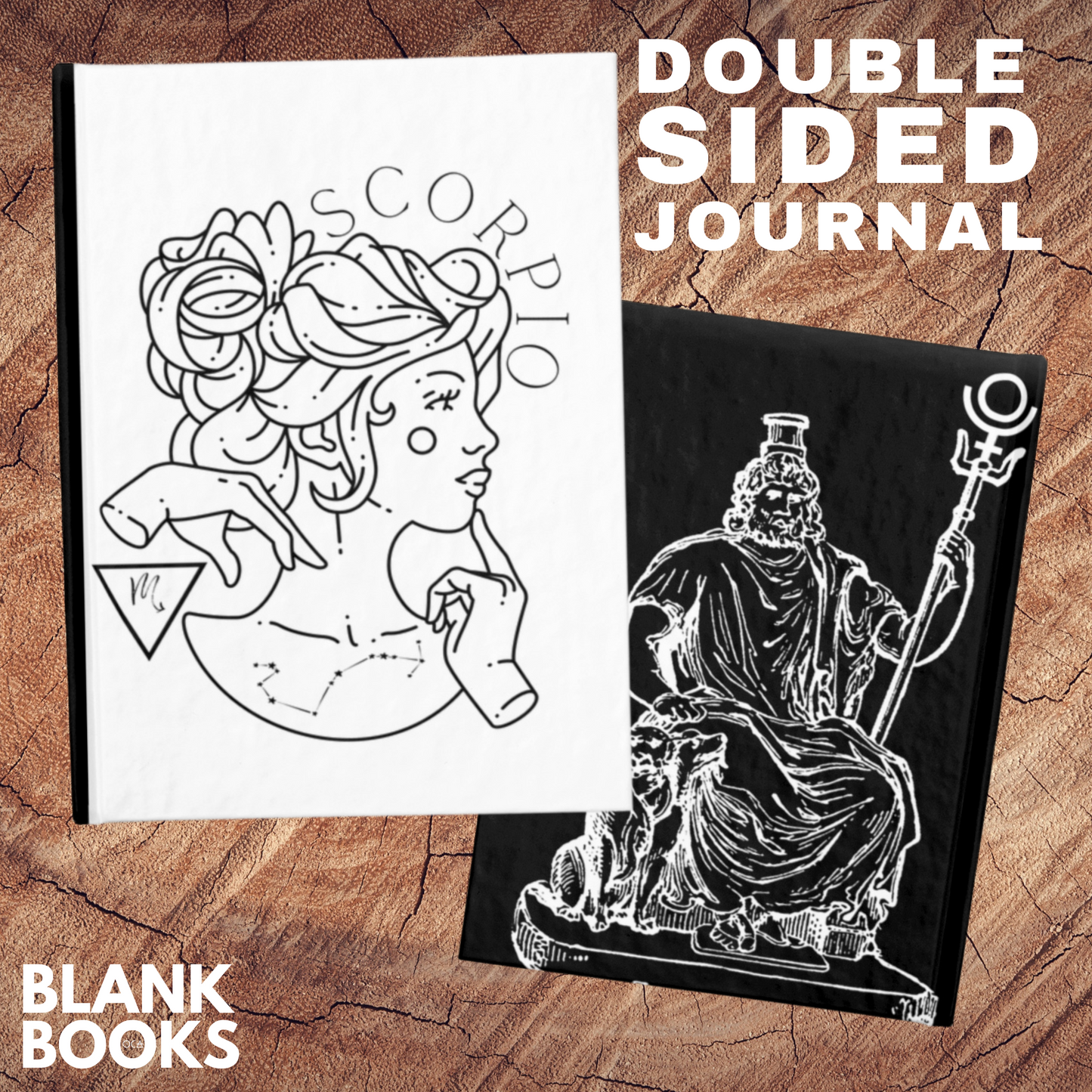 Scorpio/Pluto Journal (Doublesided Design Blank Book)