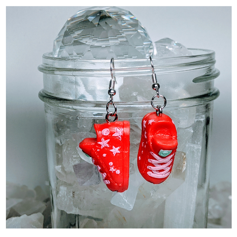 Sneaky Sneaks Earrings | Strawbphiazbling