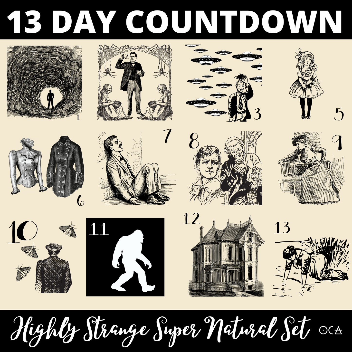 Paranormal Pack/Supernatural Set/Strange Surprises (7 Day or 13 Day Countdown)