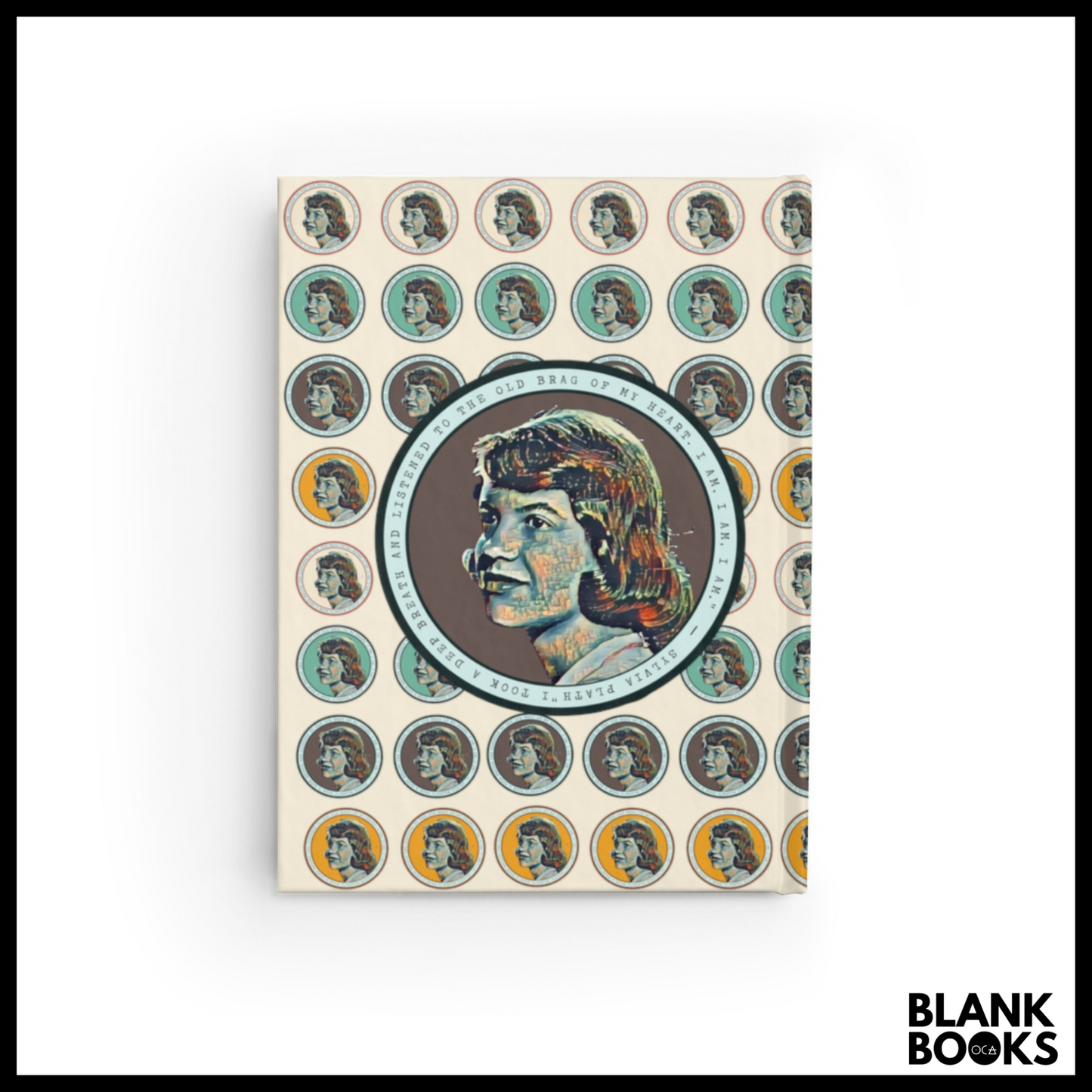 Sylvia Plath Notebook (Doublesided Design Blank Book/2 Color Options)
