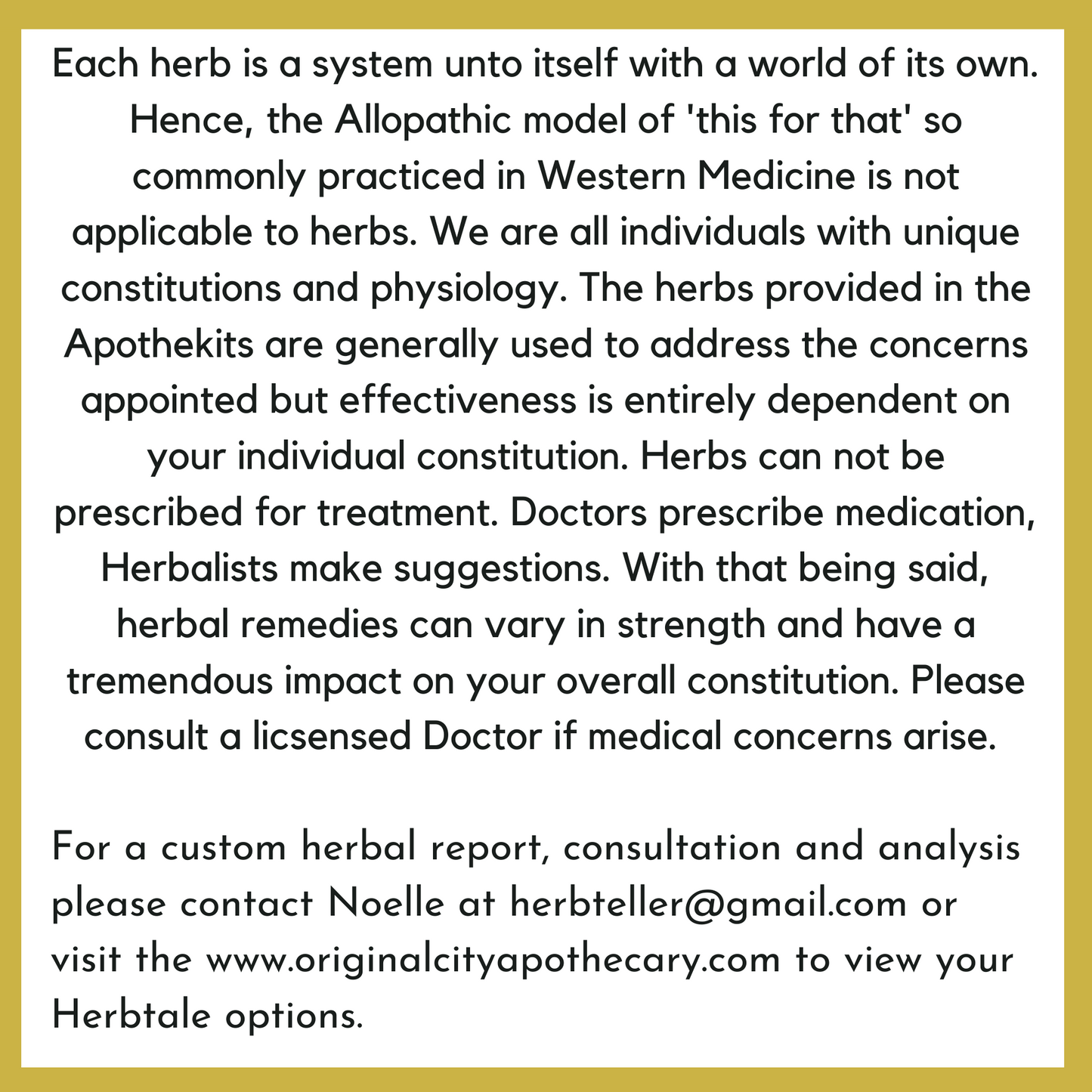 Taurus Herbs Apothekit (Herb Kit/Tea Kit)