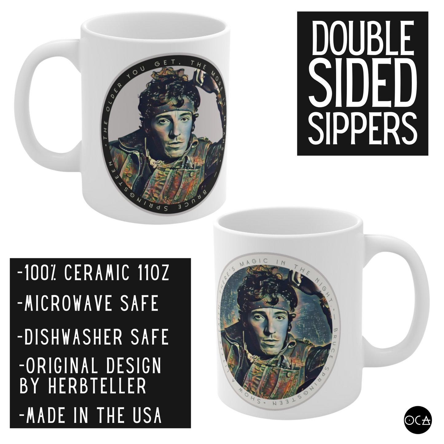 The Boss Mug an ode to Bruce Springsteen (Doublesided/2 Color Options)